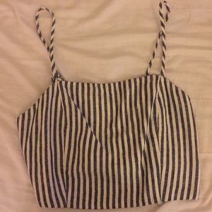 Madewell striped crop top! Size 6